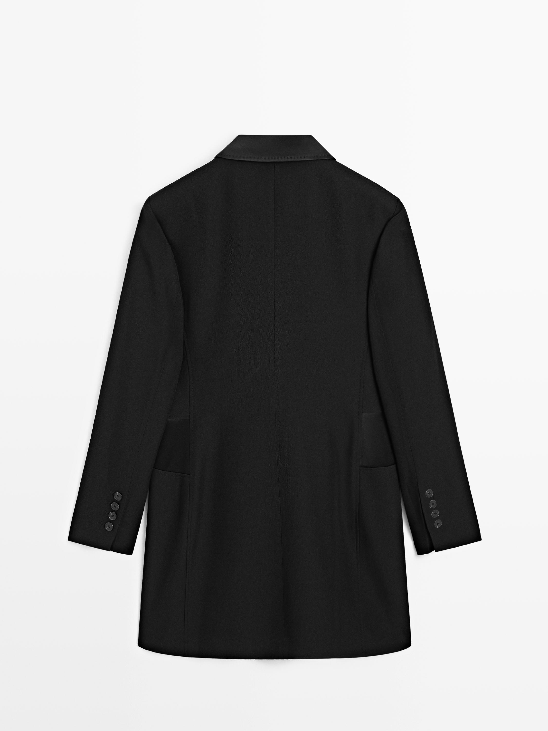 Robe blazer avec détail satin